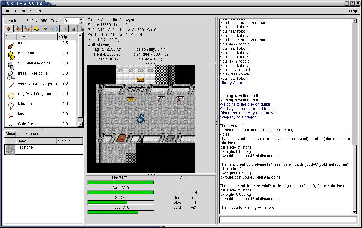 gtk client screen shot