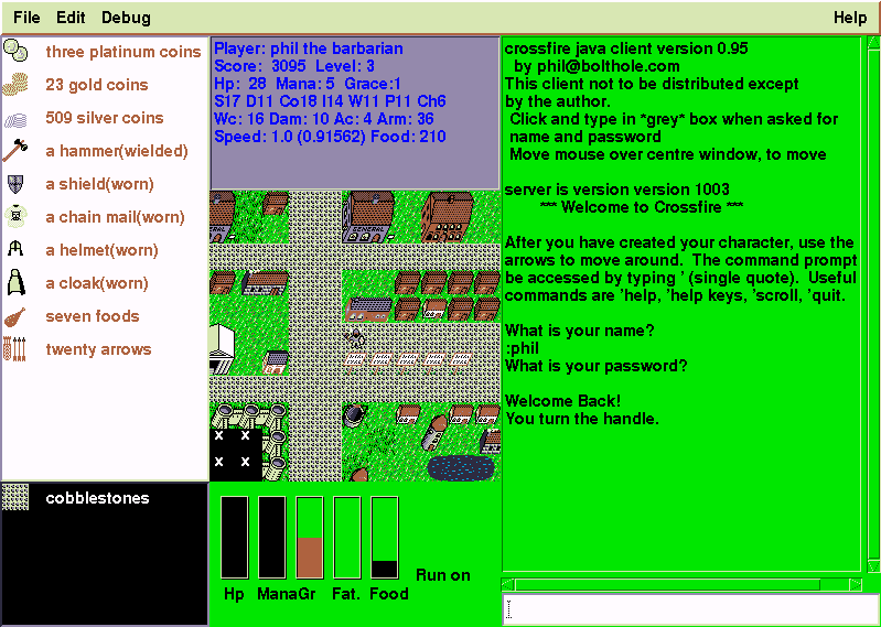 jcrossclient screen shot