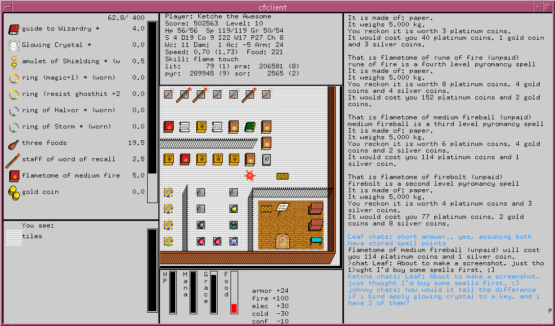 SPARC Solaris CF Client - screen shot